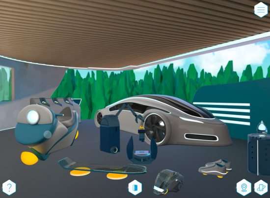 a garage from serious game 2100