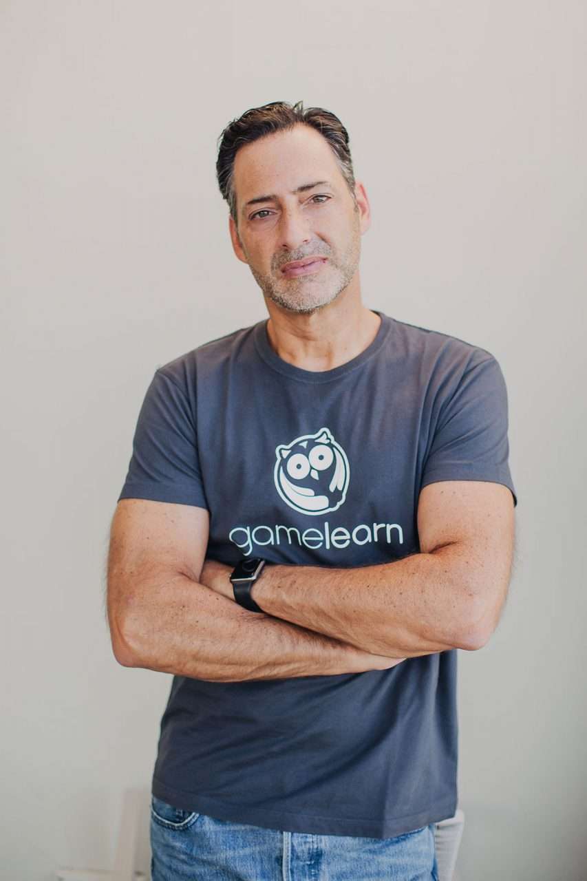 Ibrahim Jabary, CEO of Gamelearn, receives the Learning! Champion award for 'Innovator of the Year'