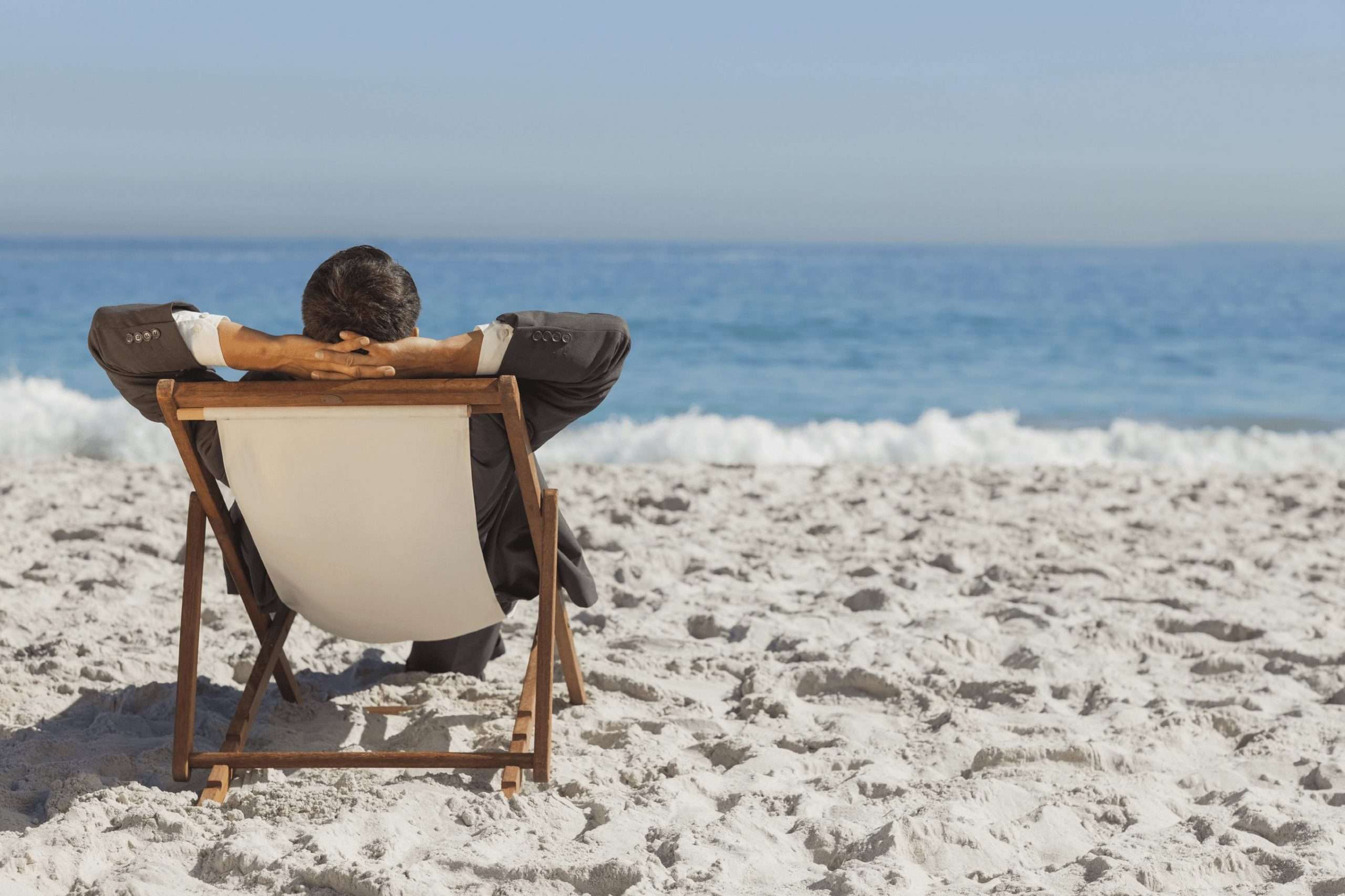 Sitting on the beach