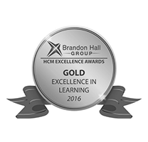Gamelearn award Brandon Hall Group 2016 gray logo