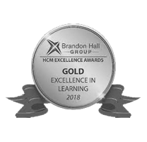 Gamelearn award Brandon Hall Group 2018 gray logo