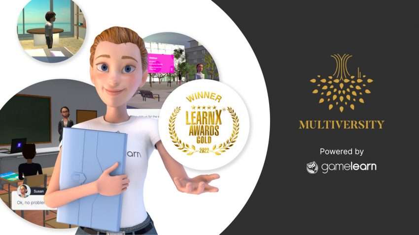 Multiversity gana el premio LearnX al mejor diseño de <em>e-learning</em> con un videojuego desarrollado con la herramienta de autor de Gamelearn